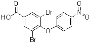 3,5-Dibromo-4-(4-nitrophenoxy)benzoic acid molecular structure (CAS 918945-88-7)