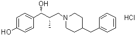 (alphaR,betaS)-alpha-(4-羟基苯基)-beta-甲基-4-苄基-1-哌啶丙醇盐酸盐分子结构 (CAS 919289-58-0)