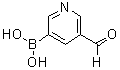 (5-甲酰基吡啶-3-基)硼酸分子结构 (CAS 919347-69-6)