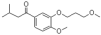 1-[4-甲氧基-3-(3-甲氧基丙氧基)苯基]-3-甲基-1-丁酮分子结构 (CAS 919995-27-0)