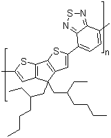 聚[2,1,3-苯并噻二唑-4,7-二基[4,4-双(2-乙基己基)-4H-环戊并[2,1-b:3,4-b']二噻吩-2,6-二基]]分子结构 (CAS 920515-34-0)