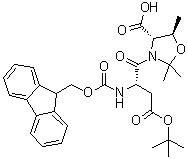 (betaS,4S)-4-羧基-beta-[[芴甲氧羰基]氨基]-2,2,5-三甲基-gamma-氧代-3-恶唑烷丁酸叔丁酯分子结构 (CAS 920519-32-0)