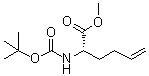 structure of CAS# 92136-57-7, (S)-2-[(叔丁氧羰基)氨基]己-5-烯酸甲酯