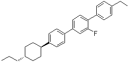 4-乙基-2'-氟-4''-(反式-4-丙基环己基)-1,1':4',1''-三联苯分子结构 (CAS 921605-46-1)
