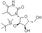 2'-O-[(叔丁基)二甲基硅烷基]-5-甲基尿苷分子结构 (CAS 922508-26-7)
