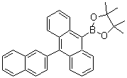 9-(4,4,5,5-四甲基-[1,3,2]二氧硼杂环戊烷-2-基)-10-萘-2-基蒽分子结构 (CAS 922518-84-1)