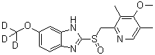CAS # 922731-01-9, Omeprazole-d<sub>3</sub>, 6-(Methoxy-d<sub>3</sub>)-2-[[(4-methoxy-3,5-dimethyl-2-pyridinyl)methyl]sulfinyl]-1H-benzimidazole
