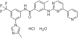 尼罗替尼单盐酸盐单水合物分子结构 (CAS 923288-90-8)