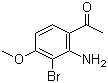 1-(2-氨基-3-溴-4-甲氧基苯基)乙酮分子结构 (CAS 923289-30-9)