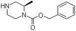 structure of CAS# 923565-99-5, (R)-2-Methyl-1-piperazinecarboxylic acid benzyl ester