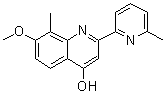 structure of CAS# 923604-92-6, 7-Methoxy-8-methyl-2-(6-methyl-2-pyridinyl)-4-quinolinol