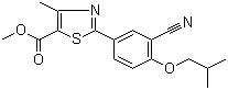 2-[3-氰基-4-(2-甲基丙氧基)苯基]-4-甲基噻唑-5-羧酸甲酯分子结构 (CAS 923942-34-1)
