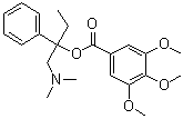 1-二甲基氨基-2-苯基丁烷-2-基 3,4,5-三甲氧基苯甲酸酯分子结构 (CAS 92414-09-0)