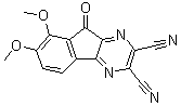 7,8-二甲氧基-9-氧代-9H-茚并[1,2-b]吡嗪-2,3-二甲腈分子结构 (CAS 924296-36-6)