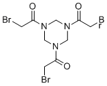 structure of CAS# 92531-02-7, 1,1',1''-(1,3,5-Triazinane-1,3,5-triyl)tris(2-bromoethan-1-one)