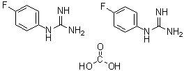 碳酸与N-(4-氟苯基)胍的化合物分子结构 (CAS 925921-40-0)