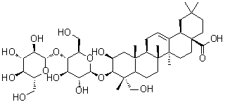 CAS # 92622-05-4, (2beta,3beta,4alpha)-3-[(4-O-beta-D-Glucopyranosyl-beta-D-glucopyranosyl)oxy]-2,23-dihydroxy-olean-12-en-28-oic acid