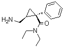CAS # 92623-85-3, Milnacipran, Milborn, Milnace, (1R,2S)-rel-2-(Aminomethyl)-N,N-diethyl-1-phenylcyclopropanecarboxamide, (&plusmn;)-Milnacipran