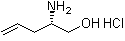 (2S)-2-氨基-4-戊烯-1-醇盐酸盐分子结构 (CAS 926660-03-9)