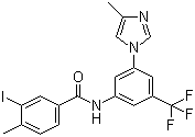 CAS # 926922-18-1, N-(3-(Trifluoromethyl)-5-(4-methyl-1H-imidazol-1-yl)phenyl)-3-iodo-4-methylbenzamide, 3-Iodo-4-methyl-N-[3-(4-methyl-1H-imidazol-1-yl)-5-(trifluoromethyl)phenyl]benzamide