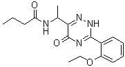 CAS 登录号：927690-90-2, N-[1-[3-(2-乙氧基苯基)-2,5-二氢-5-氧代-1,2,4-三嗪-6-基]乙基]丁酰胺