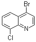 4-溴-8-氯喹啉分子结构 (CAS 927800-40-6)