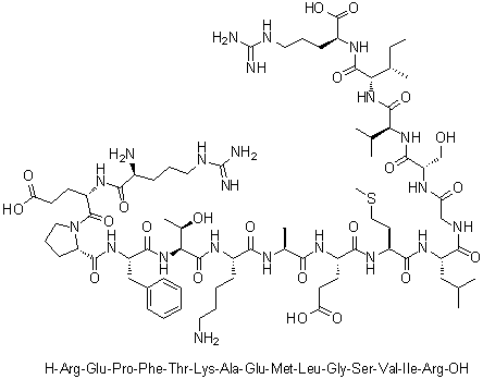 CAS 登录号：928006-33-1, L-精氨酰-L-alpha-谷氨酰-L-脯氨酰-L-苯丙氨酰-L-苏氨酰-L-赖氨酰-L-丙氨酰-L-alpha-谷氨酰-L-蛋氨酰-L-亮氨酰甘氨酰-L-丝氨酰-L-缬氨酰-L-异亮氨酰-L-精氨酸