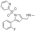5-(2-氟苯基)-N-甲基-1-(2-吡啶基磺酰基)-1H-吡咯-3-甲胺分子结构 (CAS 928615-46-7)