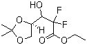 3-(2,2-二甲基-1,3-二氧戊环-4-基)-2,2-二氟-3-羟基丙酸乙酯分子结构 (CAS 928797-50-6)