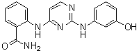structure of CAS# 929007-72-7, 2-[[2-[(3-Hydroxyphenyl)amino]-4-pyrimidinyl]amino]benzamide