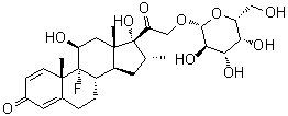(11beta,16alpha)-9-氟-21-(beta-D-吡喃半乳糖基氧基)-11,17-二羟基-16-甲基孕甾-1,4-二烯-3,20-二酮分子结构 (CAS 92901-23-0)