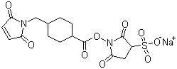 structure of CAS# 92921-24-9, 4-(N-马来酰亚胺甲基)环己烷-1-羧酸磺酸基琥珀酰亚胺酯钠盐