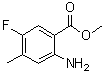 2-氨基-5-氟-4-甲基苯甲酸甲酯分子结构 (CAS 929214-84-6)