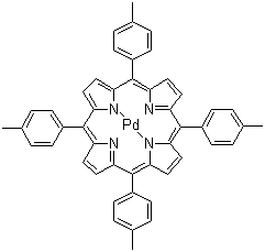 5,10,15,20-四(4-甲基苯基)-21H,23H-卟吩钯分子结构 (CAS 93058-51-6)