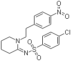4-氯-N-[1-[2-(4-硝基苯基)乙基]-2-亚哌啶基]苯磺酰胺分子结构 (CAS 93101-02-1)