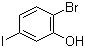 2-溴-5-碘苯酚分子结构 (CAS 932372-99-1)