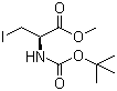 structure of CAS# 93267-04-0, N-叔丁氧羰基-3-碘-L-丙氨酸甲酯