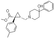CAS # 932736-90-8, (1R,2S)-rel-2-[(4-Hydroxy-4-phenyl-1-piperidinyl)methyl]-1-(4-methylphenyl)cyclopropanecarboxylic acid methyl ester, (±)-PPCC