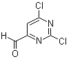 2,6-二氯-4-嘧啶甲醛分子结构 (CAS 933746-24-8)