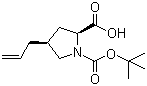 (2S,4S)-4-(2-丙烯-1-基)-1,2-吡咯烷二羧酸 1-叔丁酯分子结构 (CAS 934470-80-1)