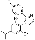 1-[2,6-二溴-4-(1-甲基乙基)苯基]-2-(4-氟苯基)-1H-咪唑分子结构 (CAS 934490-56-9)