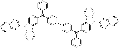 structure of CAS# 934545-87-6, 4,4'-双[N-[9-(2-萘基)咔唑-3-基]-N-苯基氨基]-1,1'-联苯