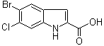 5-溴-6-氯-1H-吲哚-2-羧酸分子结构 (CAS 934660-16-9)