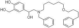 CAS # 934842-69-0, 4-(2-(Benzyl(6-(4-phenylbutoxy)hexyl)amino)-1-hydroxyethyl)-2-(hydroxymethyl)phenol, 4-Hydroxy-alpha1-[[[6-(4-phenylbutoxy)hexyl](phenylmethyl)amino]methyl]-1,3-benzenedimethanol