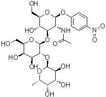 CAS # 93496-53-8, 4-Nitrophenyl O-6-deoxy-alpha-L-galactopyranosyl-(1→2)-O-beta-D-galactopyranosyl-(1→3)-2-(acetylamino)-2-deoxy-beta-D-glucopyranoside