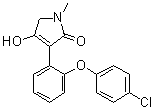 structure of CAS# 934996-78-8, 3-[2-(4-Chlorophenoxy)phenyl]-1,5-dihydro-4-hydroxy-1-methyl-2H-pyrrol-2-one