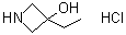 structure of CAS# 935668-00-1, 3-Ethylazetidin-3-ol hydrochloride