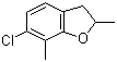 6-氯-2,3-二氢-2,7-二甲基苯并呋喃分子结构 (CAS 936322-69-9)