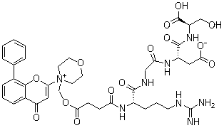 CAS # 936487-67-1, SF 1126, N2-[1,4-Dioxo-4-[[4-(4-oxo-8-phenyl-4H-1-benzopyran-2-yl)morpholinium-4-yl]methoxy]butyl]-L-arginylglycyl-L-alpha-aspartyl-L-serine inner salt