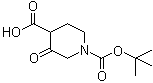 structure of CAS# 936497-91-5, 1-(tert-Butoxycarbonyl)-3-oxopiperidine-4-carboxylic acid